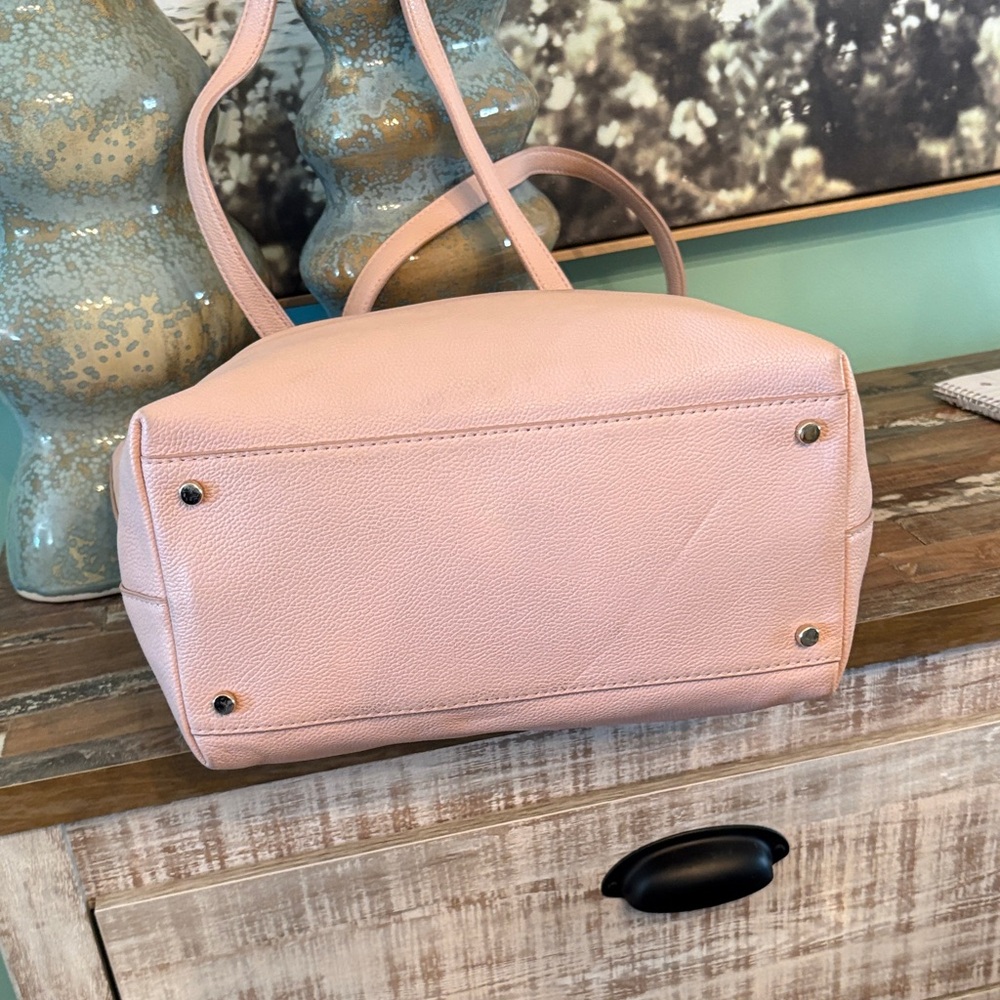 RARE kate spade leather Larchmont avenue logo penny tote, soft pink colour - Picture 6 of 9